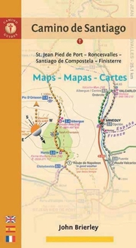 Paperback Camino de Santiago Maps - Mapas - Cartes: St. Jean Pied de Port - Roncesvalles - Santiago de Compostela - Finisterre Book