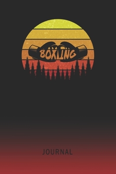 Journal: Blank Boxer Personal Writing Diary | Old School Retro Vintage Sunset 80s Cover | Daily Journalism Diaries for Journalists & Writers | ... Set Goals & Write about your Life & Interests