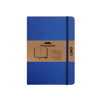 Paperback Moustachine Classic Linen Medium Indigo Blue Blank Flex Book