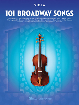 Paperback 101 Broadway Songs for Viola Book