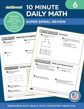 Paperback 10 Minute Daily Math Grade 6 Book
