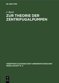 Hardcover Zur Theorie Der Zentrifugalpumpen [German] Book