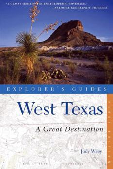 Paperback Explorer's Guides West Texas: A Great Destination Book