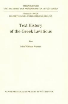 Paperback Text History of the Greek Leviticus Book