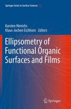 Paperback Ellipsometry of Functional Organic Surfaces and Films Book