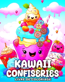 Paperback Kawaii Confiseries Livre de Coloriage: Kawaii Dessins à Colorier des Desserts Sucrés pour Enfants [French] Book