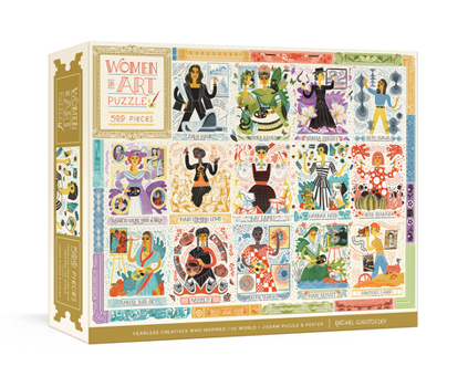 Game Women in Art Puzzle: Fearless Creatives Who Inspired the World 500-Piece Jigsaw Puzzle and Poster: Jigsaw Puzzles for Adults and Jigsaw Puz Book