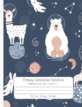 Paperback Primary Composition Notebook Handwriting Practice Paper: dotted Midline and Drawn Space - Grades K-2 School Exercise Book - 8.5"x11" - 100 Pages - Pre Book