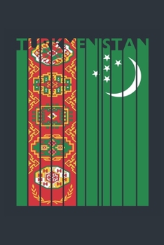 Vintage Turkmenistan Notebook - Turkish Flag Writing Journal - Turkmenistan Gift for Turkish Mom and Dad - Retro Turkish Diary: Medium College-Ruled ... Diary, 110 page, Lined, 6x9 (15.2 x 22.9 cm)