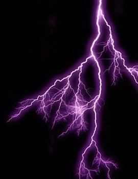 Paperback Purple Lightning Notebook: 8.5 X 11 202 College Ruled Pages Book