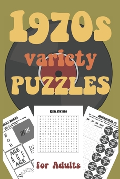 Paperback 1970s Variety Puzzles for Adults: Travel Sized Word and Number Puzzles with Answers in Large Print [Large Print] Book