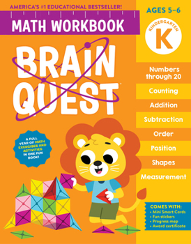 Paperback Brain Quest Math Workbook: Kindergarten Book