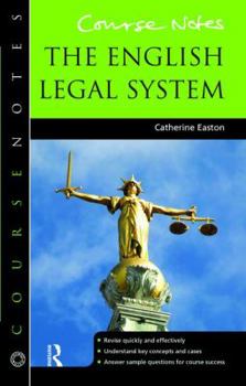 Hardcover Course Notes: The English Legal System Book