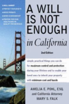 Paperback A Will Is Not Enough in California Book