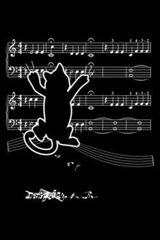 Paperback Composition Notebook: Cat, Music, Funny Graphic Lined Notebook Journal Diary 6x9 Book