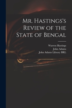 Paperback Mr. Hastings's Review of the State of Bengal Book