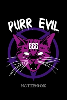 Paperback Purr Evil - Notebook: Satanic Cat Book