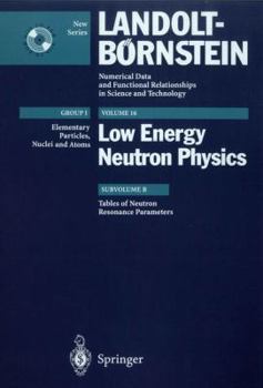 Hardcover Tables of Neutron Resonance Parameters Book