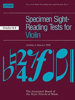 Paperback Specimen Sight-Reading Tests for Violin: Grades 6-8 Book