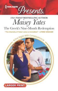Mass Market Paperback The Greek's Nine-Month Redemption [Large Print] Book