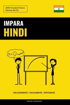 Paperback Impara l'Hindi - Velocemente / Facilmente / Efficiente: 2000 Vocaboli Chiave [Italian] Book