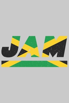 JAM: Jamaika Notizbuch mit punkteraster 120 Seiten in weiß. Notizheft mit der jamaikanischen Flagge (German Edition)
