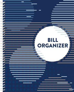 Spiral-bound Bill Organizer - Includes 12 Pockets and Password Log Book