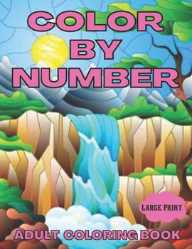Paperback large print color by numbers coloring book for adults Book