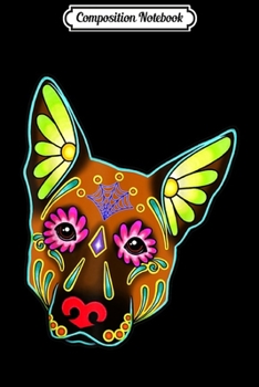 Composition Notebook: German Shepherd in Brown - Day of the Dead Sugar Skull Dog Journal/Notebook Blank Lined Ruled 6x9 100 Pages