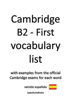 Paperback Cambridge B2 - First vocabulary list (versión española) Book