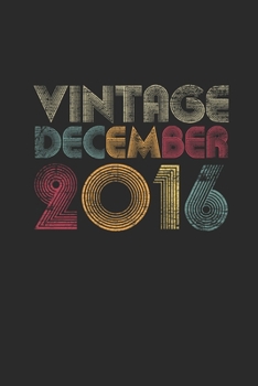 Vintage December 2016: Dotted Bullet Notebook – 3 years old Birthday Gift or 3rd Anniversary Gift Idea