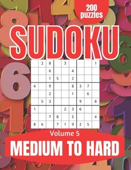 Paperback Sudoku Medium to Hard: Large Print Sudoku Puzzles for Adults and Seniors with Solutions Vol 5 [Large Print] Book