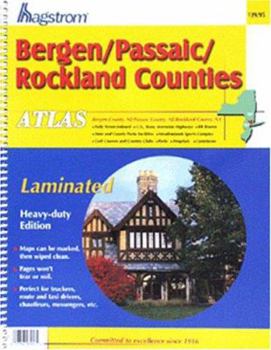 Paperback Hagstrom Bergen/Passaic/Rockland Counties Atlas New Jersey/New York Book