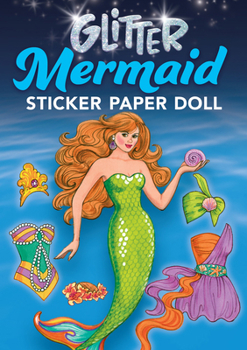 Paperback Glitter Mermaid Sticker Paper Doll Book