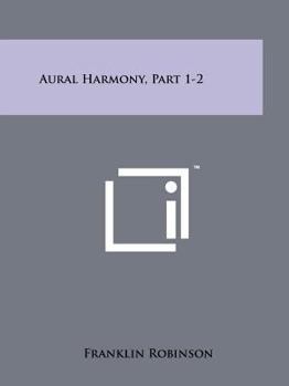 Paperback Aural Harmony, Part 1-2 Book