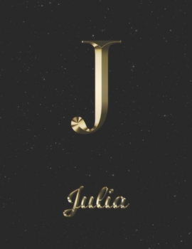 Paperback Julia: 1 Year Daily Planner (12 Months) - Yellow Gold Effect Letter J Initial First Name - 2020 - 2021 - 365 Pages for Planni Book