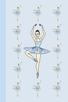 Paperback Sketch Journal: Ballerinas en Pointe (Light Blue) 6x9 - Pages are LINED ON THE BOTTOM THIRD with blank space on top Book