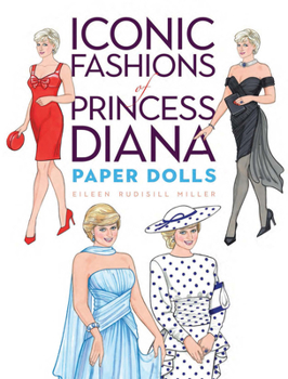 Paperback Iconic Fashions of Princess Diana Paper Dolls Book