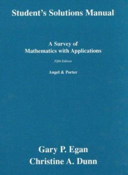 Paperback Student's Solutions Manual - A Survey of Mathematics With Applications: Book