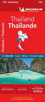 Loose Leaf Michelin Map Thailand 751 [French] Book