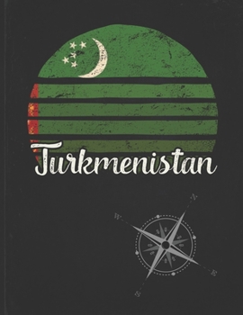 Turkmenistan: Turkmen Vintage Flag Personalized Retro Gift Idea for Coworker Friend or Boss  2020 Calendar Daily Weekly Monthly Planner Organizer