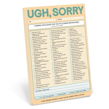 Paperback Ugh, Sorry Knock Knock Pad Book