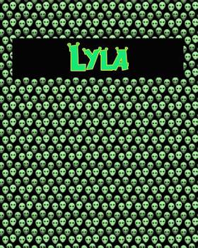 Paperback 120 Page Handwriting Practice Book with Green Alien Cover Lyla: Primary Grades Handwriting Book
