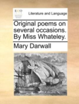 Paperback Original Poems on Several Occasions. by Miss Whateley. Book