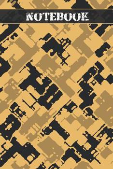 Notebook: 96 dotted Pages I dotted grid I Size 6x9 I Cover in camouflaged Design I Ideal for notes and sketches I