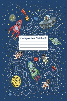 Paperback Composition Notebook: Kittens in Space, Space and Galaxy Book