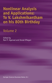Hardcover Nonlinear Analysis and Applications: To V. Lakshmikantham on His 80th Birthday Book