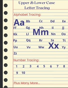 Paperback Upper & Lower Case Letter Tracing: Practice pen control, line tracing and coloring. Book