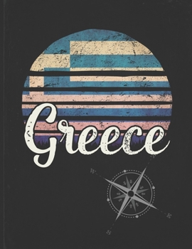 Greece: Greek Vintage Flag Personalized Retro Gift Idea for Coworker Friend or Boss  Undated Planner Daily Weekly Monthly Calendar Organizer Journal