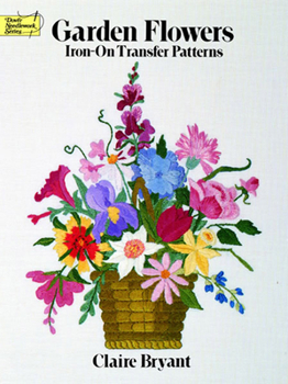 Paperback Garden Flowers Iron-On Transfer Patterns Book